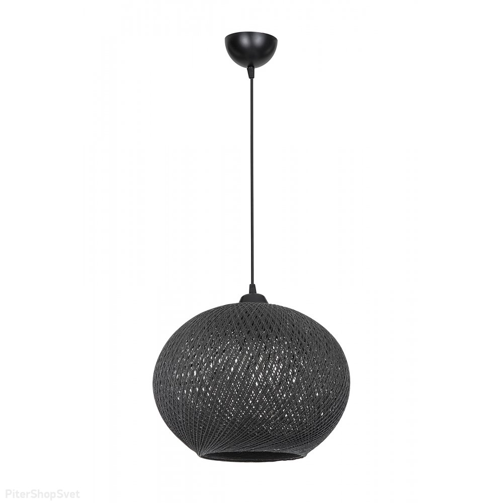 Чёрный подвесной светильник с абажуром из бечёвки «Lizbeth» TL1612H-01BK