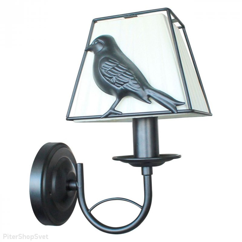 Настенное бра с птичкой «Donna» TL7510B-01BL