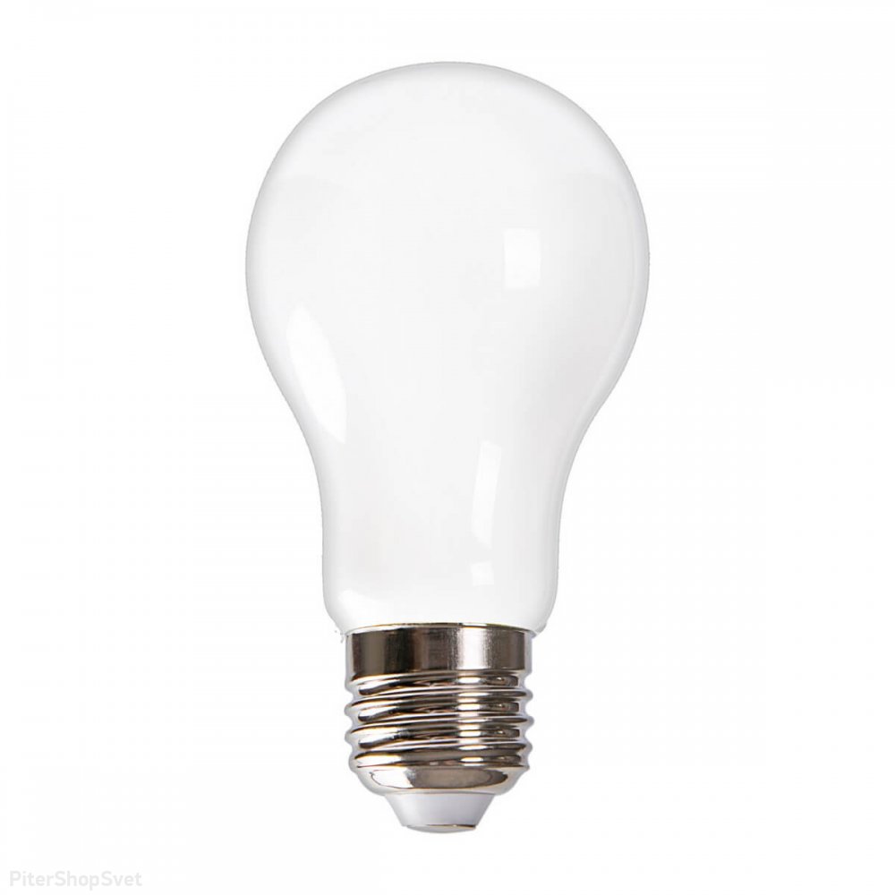 Лампа светодиодная E27 9W 4000K белая груша LED-A60-9W/4000K/E27/FR GLH01WH