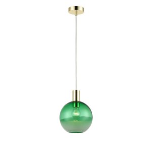 Подвесной светильник зелёный шар 20см «Unicum»