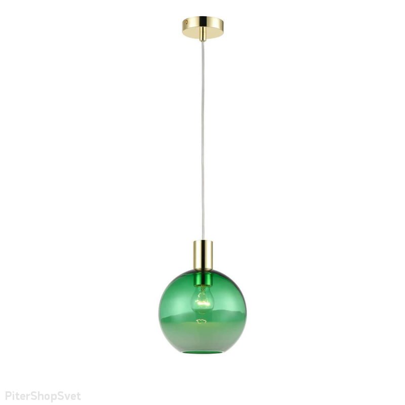 Подвесной светильник зелёный шар 20см «Unicum» VL5374P41