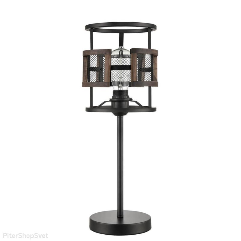 Настольная лампа с деревянным декором «Legion» VL6272N01