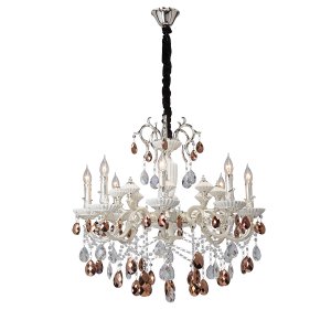 Люстра со свечами и хрустальными подвесками V2321/8