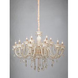 Подвесная люстра со свечами и хрустальными подвесками V2336/15BG