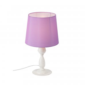 Настольная лампа с розовым абажуром