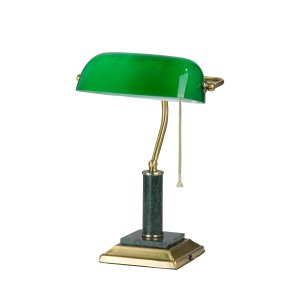 Кабинетная лампа с зелёным плафоном