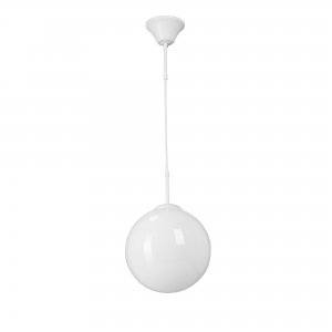 Белый подвесной светильник с плафоном шар 25см