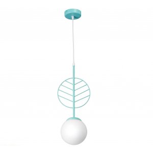 Голубой подвесной светильник шар Ø15см