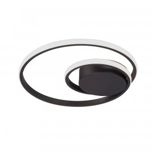 Чёрная потолочная люстра кольцо 35ВТ 4000К