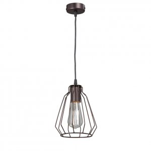 Коричневый подвесной светильник клетка