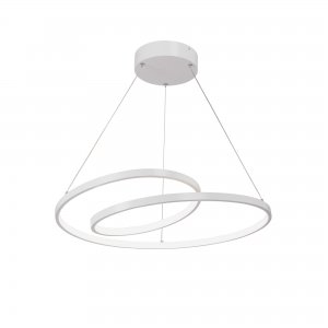 Белая подвесная люстра кольцо