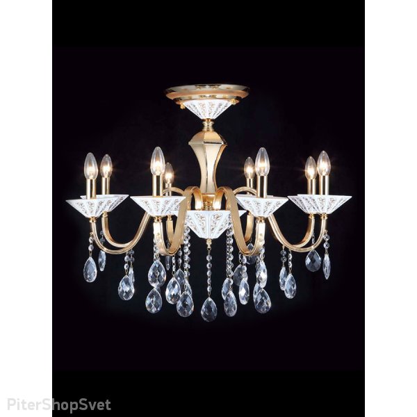 Потолочная люстра с хрустальными подвесками V2338/8PL