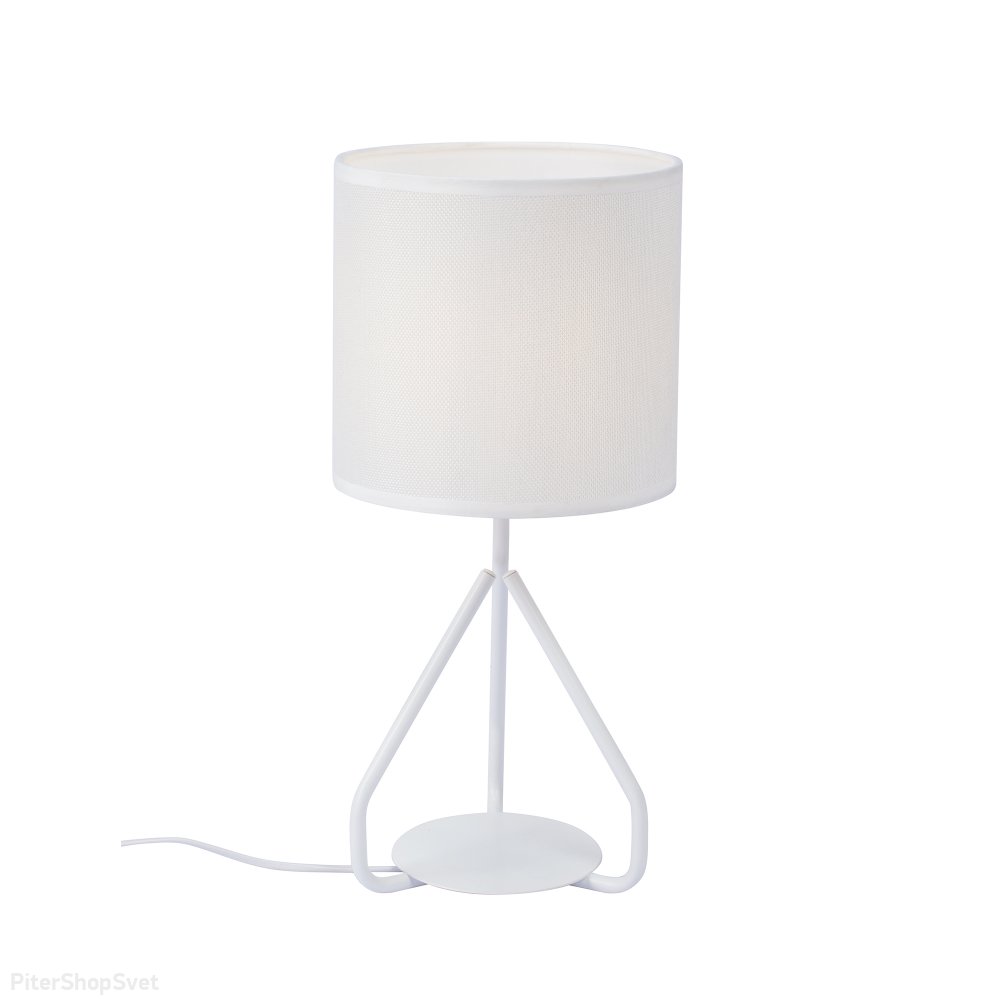 Белая настольная лампа с абажуром V2899-0/1L