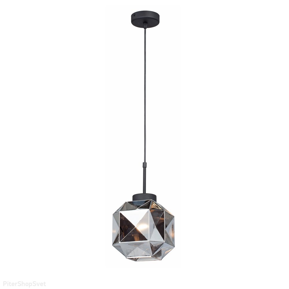 Подвесной светильник с дымчатым полигональным плафоном V2979-1/1S