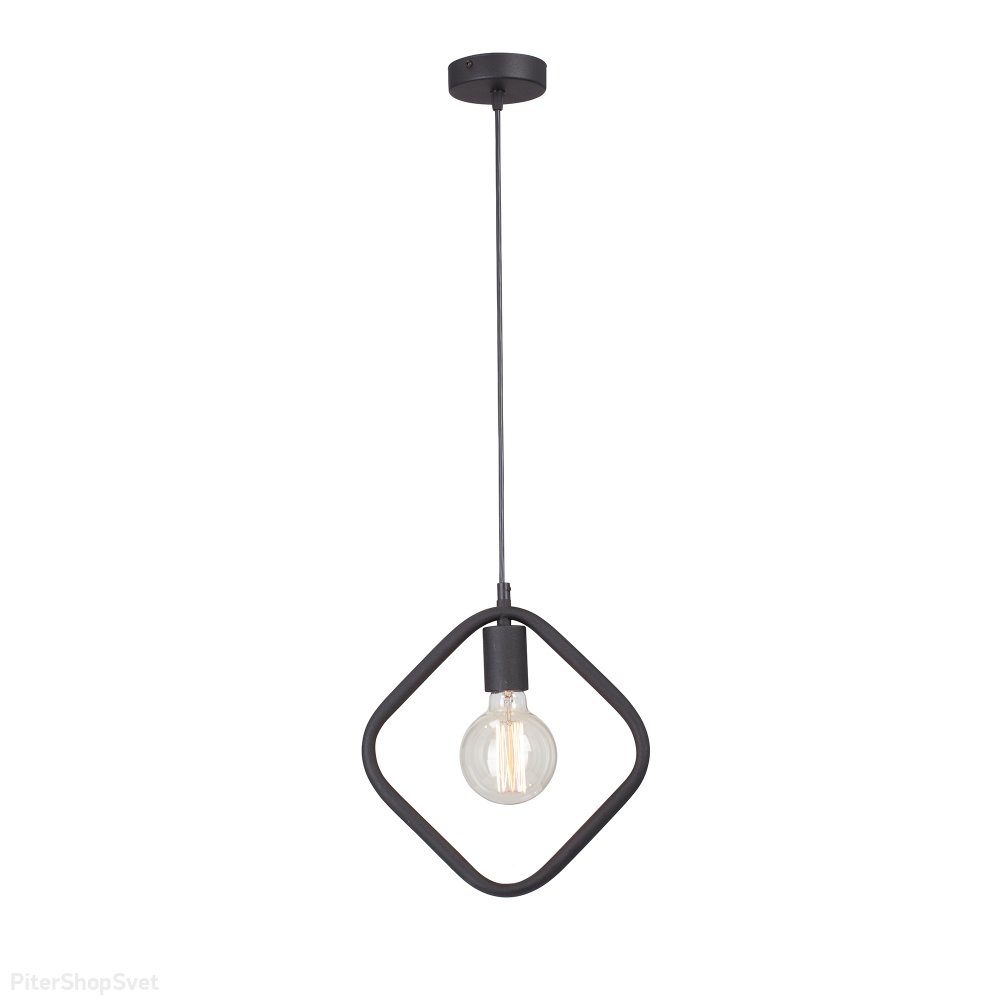 Чёрный подвесной светильник ромб V4543-1/1S