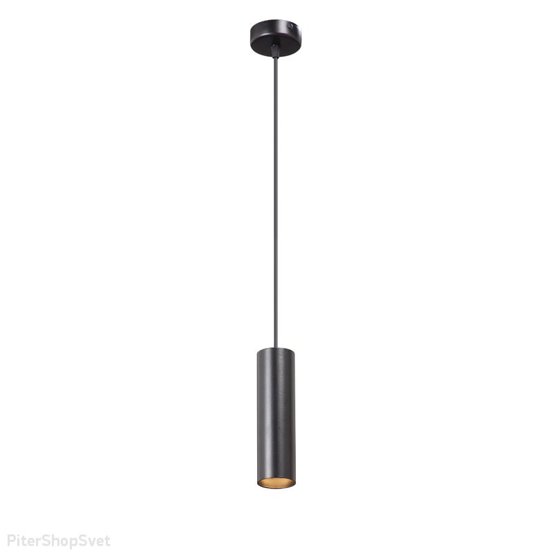 Чёрный подвесной светильник цилиндр V4639-1/1S