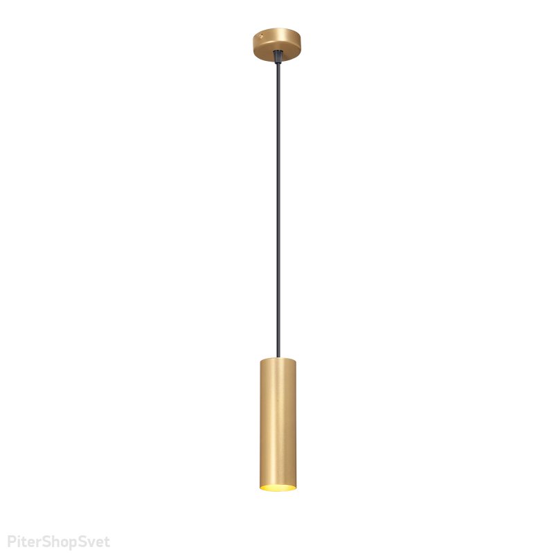 Подвесной светильник цилиндр золотого цвета V4639-8/1S