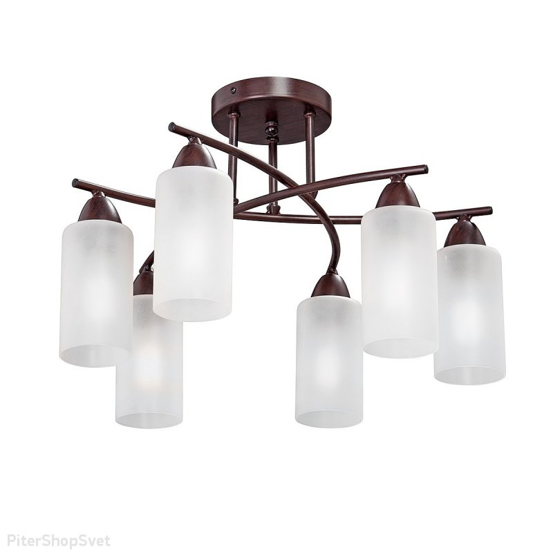 Коричневая потолочная люстра V4754-7/6PL