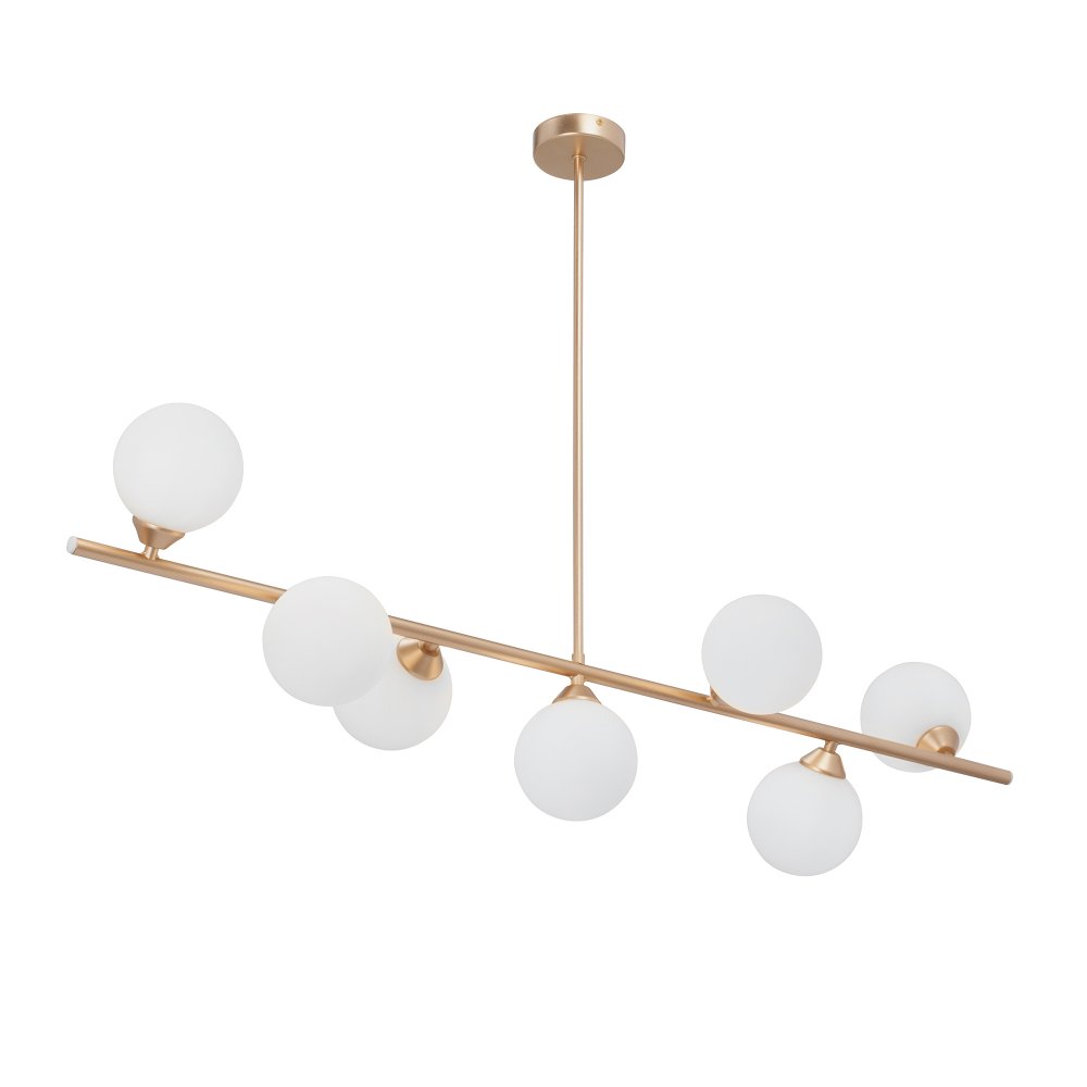 Длинная люстра на штанге с шарами V48410-8/7PL