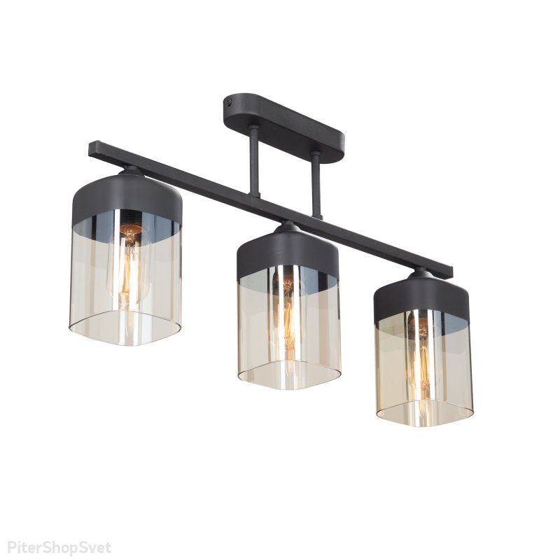 Чёрная потолочная люстра V4923-1/3PL