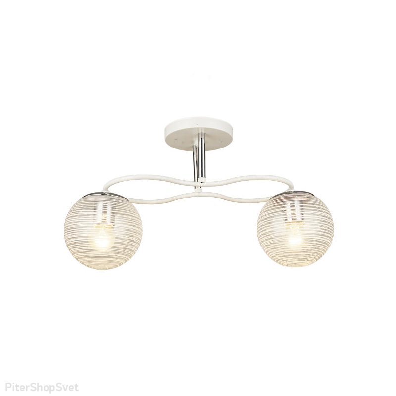 Двухрожковая потолочная люстра «Дара» 66555.01.64.02