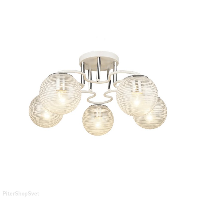 Патинированная потолочная люстра «Дара» 66555.01.64.05