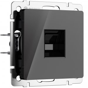 Розетка Ethernet RJ-45 «Чёрный акрил»