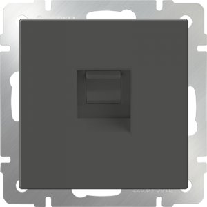 Телефонная розетка RJ-11 серо-коричневая