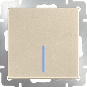 WL11-SW-1G-LED / Выключатель одноклавишный с подсветкой(шампань)