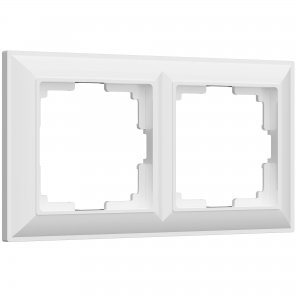 Рамка на 2 поста (белый) «Fiore»