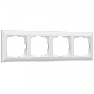 Рамка на 4 поста (белый) «Fiore»
