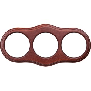 «Legend Wave» WL20-frame-03 / Рамка на 3 поста (итальянский орех)