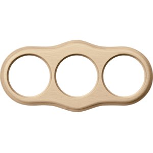 «Legend Wave» WL20-frame-03 / Рамка на 3 поста (светлый бук)