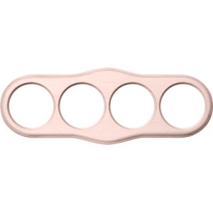 Деревянная рамка «Legend Wave» WL20-frame-04 / Рамка на 4 поста (беленый дуб)