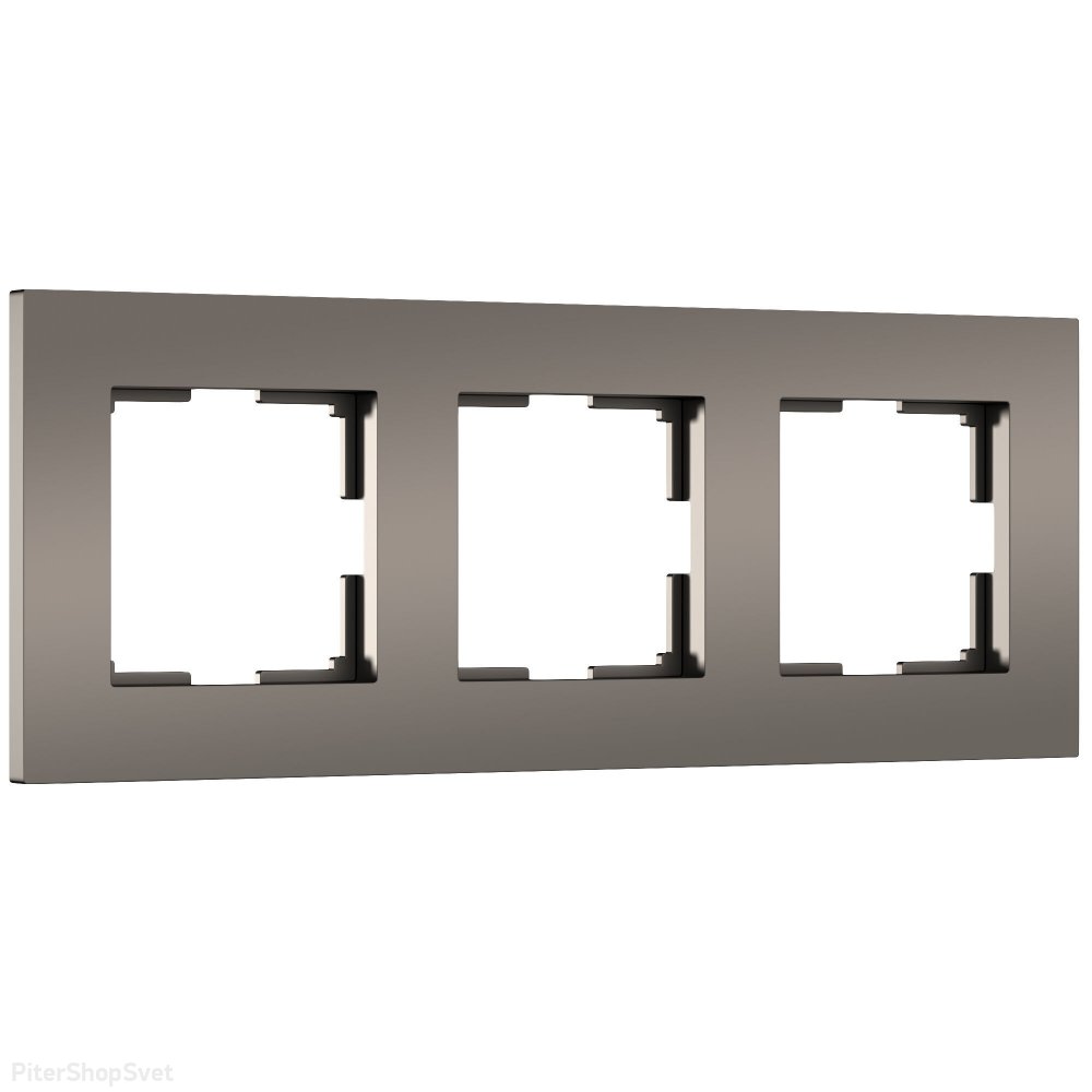 Рамка на 3 поста «Slab бронза матовый» W0032963