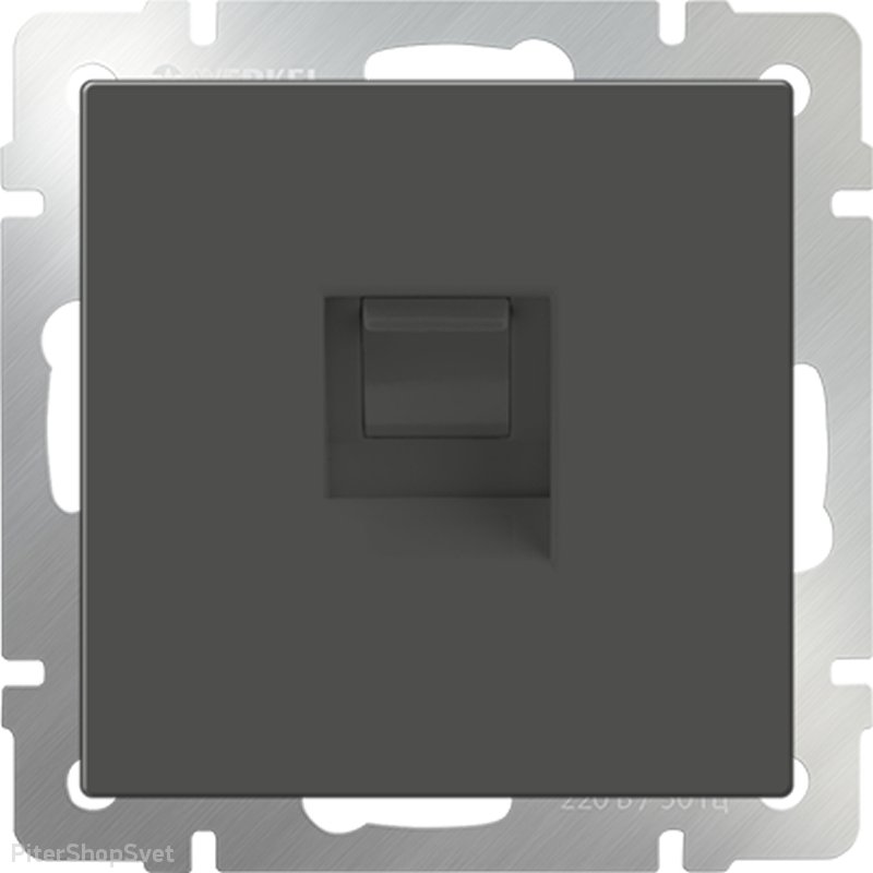 WL07-RJ-45/ Розетка Ethernet RJ-45 (серо-коричневый)
