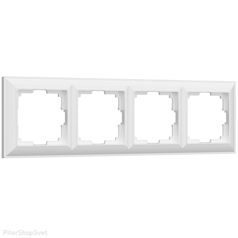 «Fiore» W0042201/ Рамка на 4 поста (белый)