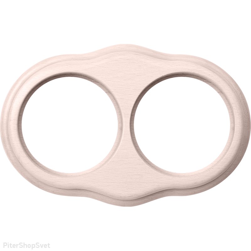 «Legend Wave» WL20-frame-02 / Рамка на 2 поста (беленый дуб)