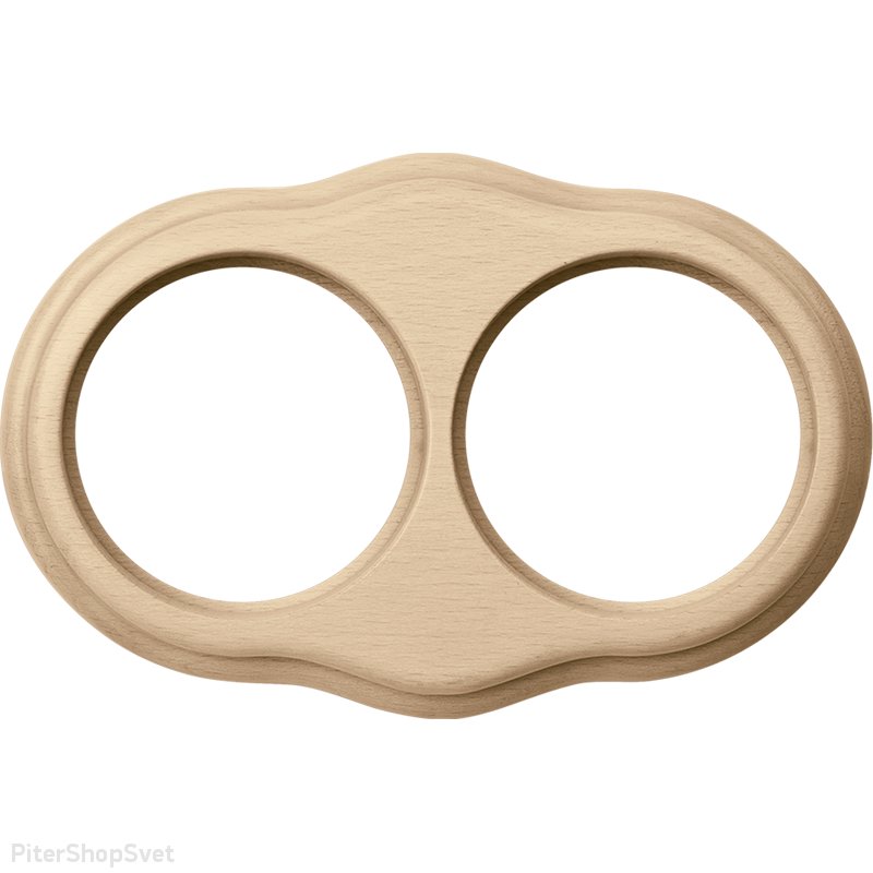 «Legend Wave» WL20-frame-02 / Рамка на 2 поста (светлый бук)