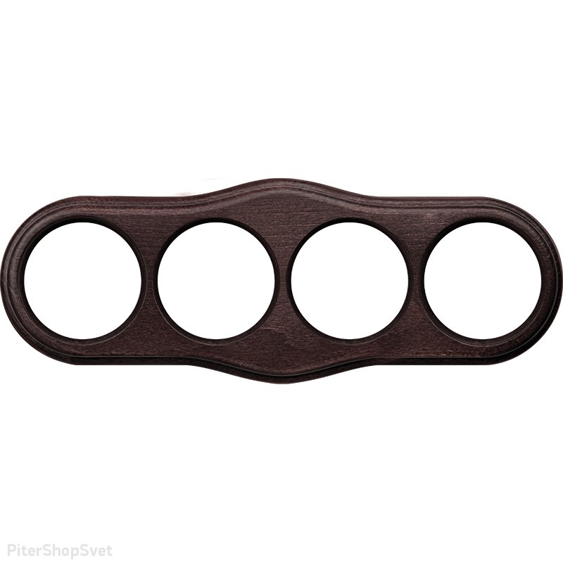 «Legend Wave» WL20-frame-04 / Рамка на 4 поста (венге)