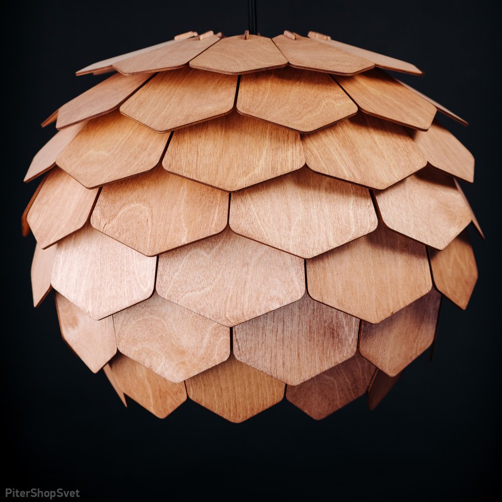 Деревянный подвес цвет махагон шишка 40см «Астеко» 1340mx