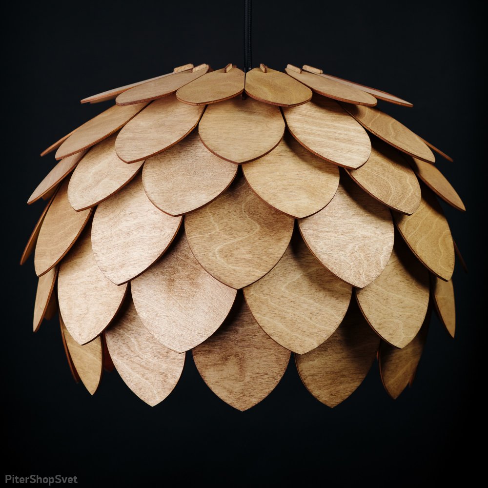 Деревянный подвесной светильник кедровая шишка, орех «Сетри» 1540b