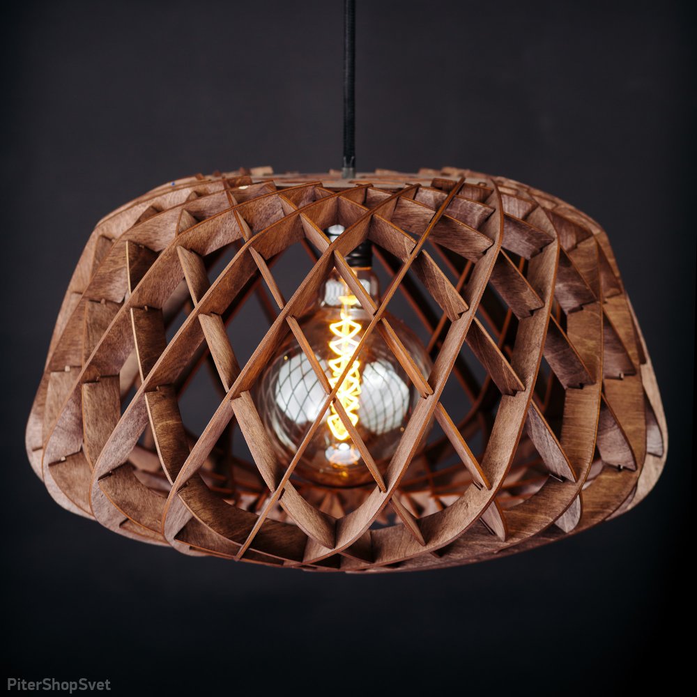 Деревянный подвесной светильник палисандр «Нэст» 2440pl