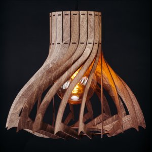 Деревянный подвесной светильник палисандр «Санлайт»