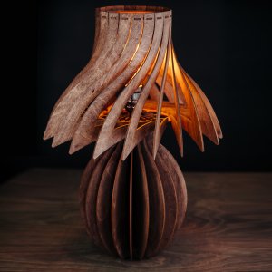 Деревянная настольная лампа, цвет палисандр «Санлайт»