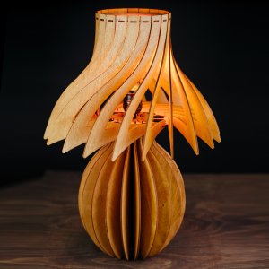 Деревянная настольная лампа, цвет вишня «Санлайт»