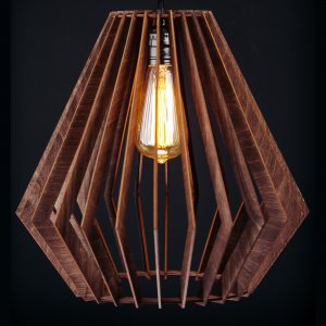 Деревянный светильник клетка палисандр 35см «Кристалл»