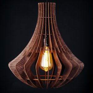 Деревянный подвесной светильник, палисандр «Амфора»