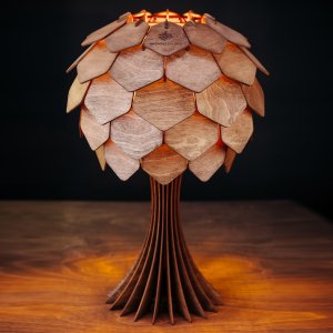 Деревянная настольная лампа h40см цвет палисандр «Астеко»