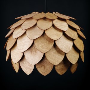 Деревянный подвесной светильник кедровая шишка, орех «Сетри»